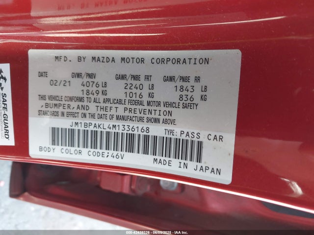 JM1BPAKL4M1336168 Mazda py