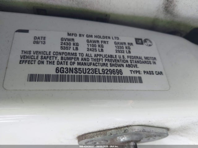 6G3NS5U23EL929696 Chevrolet Caprice Police