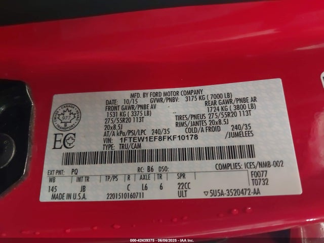 Ford 2015 2015 1FTEW1EF8FKF10178 Image 9