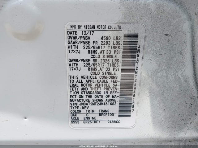 JN8AT2MT2JW461683 Nissan 2018