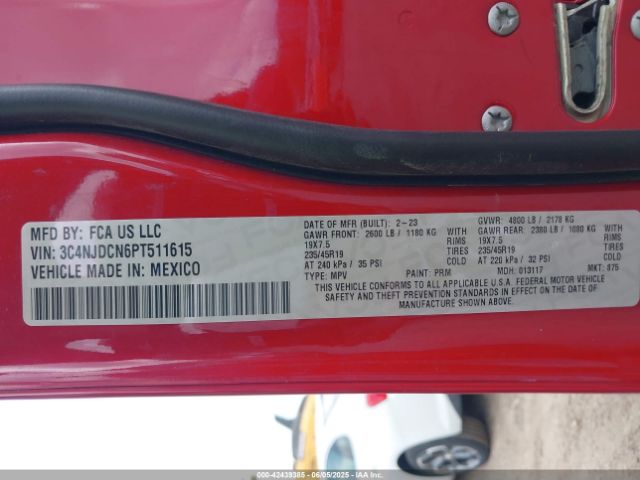 3C4NJDCN6PT511615 Jeep Compass (red) Edition 4x4