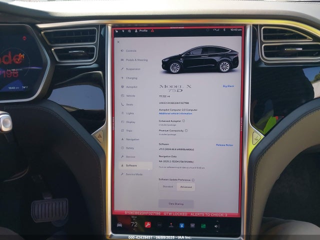 Tesla Model X 100d/75d/90d 2017 5YJXCBE23HF027198 Image 18