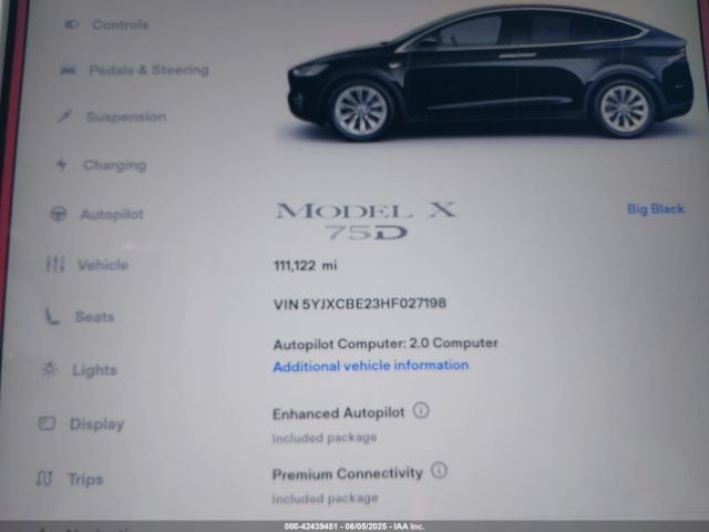 2017 TESLA MODEL X 5YJXCBE23HF027198 Photo 6