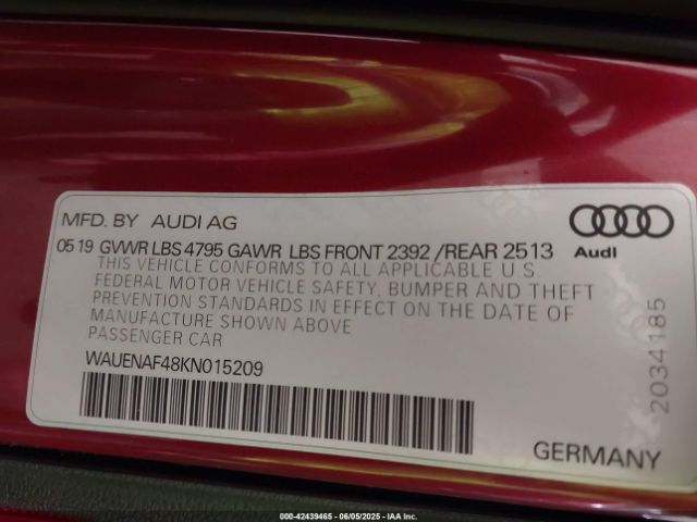 WAUENAF48KN015209 Audi A4