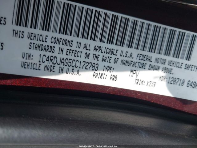 2012 DODGE DURANGO 1C4RDJAG5CC172783 Photo 8