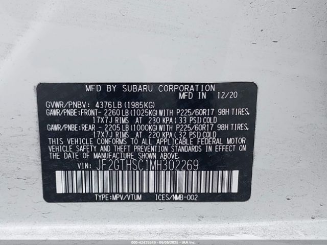 2021 SUBARU CROSSTREK JF2GTHSC1MH302269 Photo 8