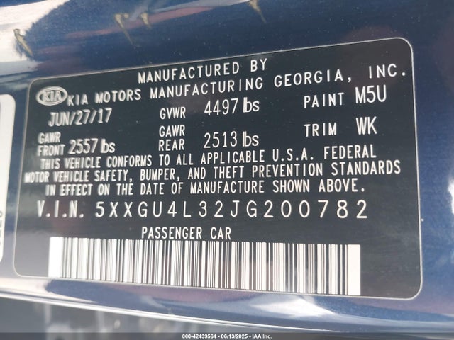 5XXGU4L32JG200782 KIA gdi