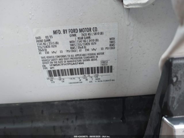 2023 FORD EXPLORER 1FMSK7FH7PGA57494 Photo 8