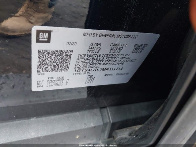 2021 CADILLAC ESCALADE 1GYS4FKL7MR111714 Photo 8