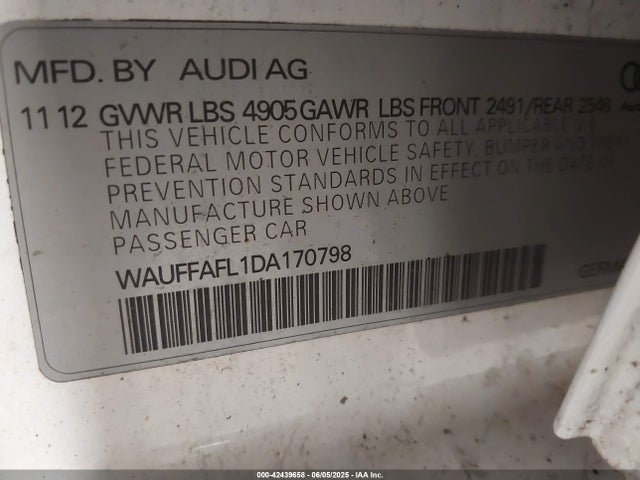 2013 AUDI A4 WAUFFAFL1DA170798 Photo 8