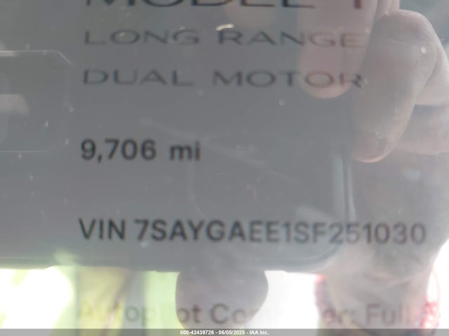 2025 TESLA MODEL Y 7SAYGAEE1SF251030 Photo 6