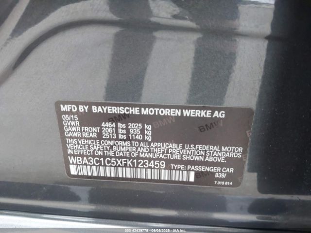 2015 BMW 328I WBA3C1C5XFK123459 Photo 8