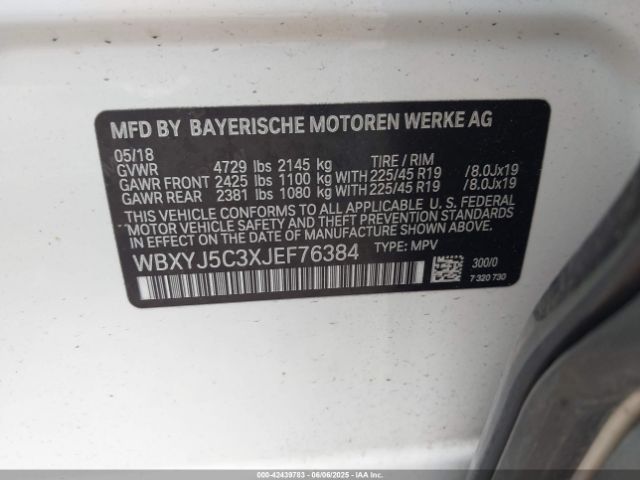 2018 BMW X2 WBXYJ5C3XJEF76384 Photo 8
