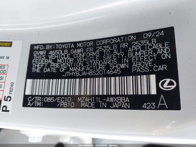 JTHYBJAH8S2014645 Lexus m20a-fxs