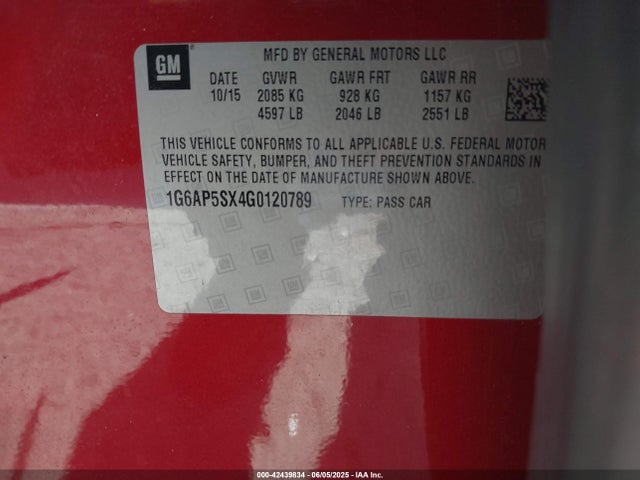 2016 CADILLAC CTS 1G6AP5SX4G0120789 Photo 8