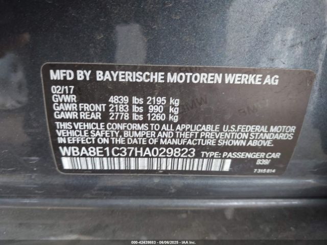 WBA8E1C37HA029823 BMW 330e