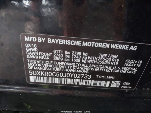 2018 BMW X5 5UXKR0C50J0Y02733 Photo 8