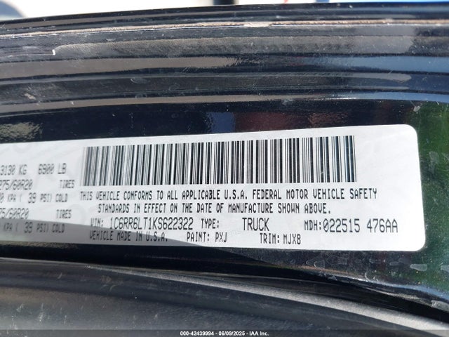 1C6RR6LT1KS622322 RAM 1500