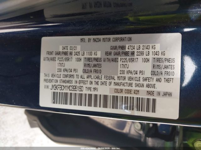 2021 MAZDA CX-5 JM3KFBCM1M0395160 Photo 8