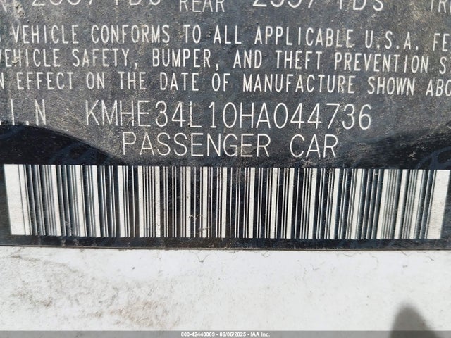 KMHE34L10HA044736 Hyundai gdi nu