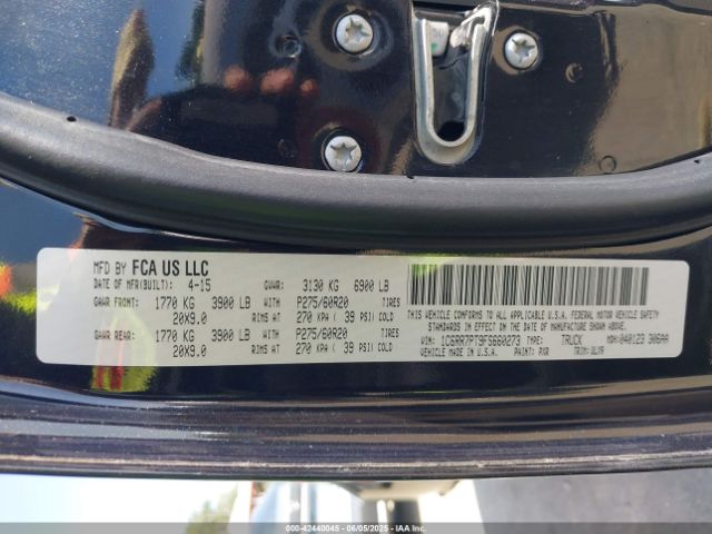 1C6RR7PT9FS660273 RAM 1500 Laramie Limited