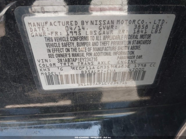 3N1AB7AP1EY234716 Nissan SENTRA SR