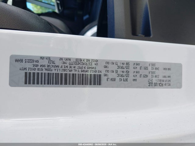RAM 2017 2017 3C6TRVAG1HE531777 Image 9