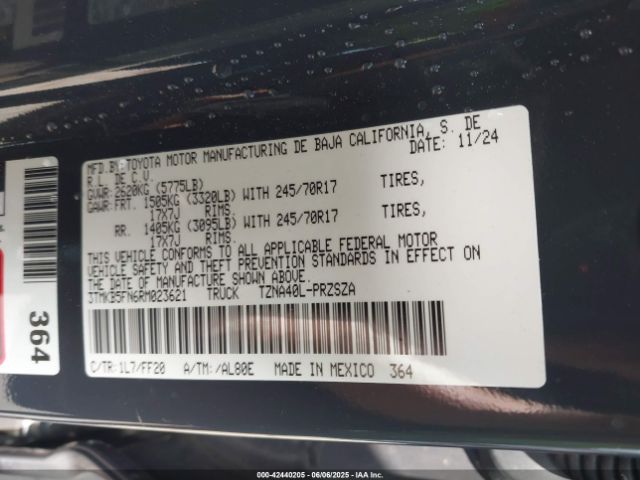 2024 TOYOTA TACOMA 3TMKB5FN6RM023621 Photo 8