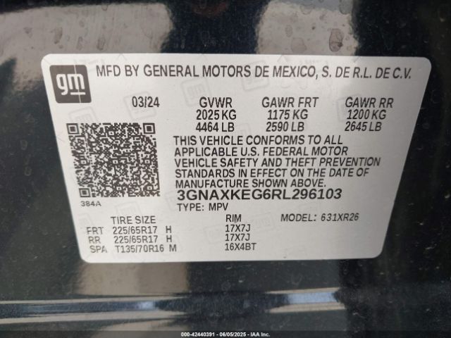 2024 CHEVROLET EQUINOX 3GNAXKEG6RL296103 Photo 8