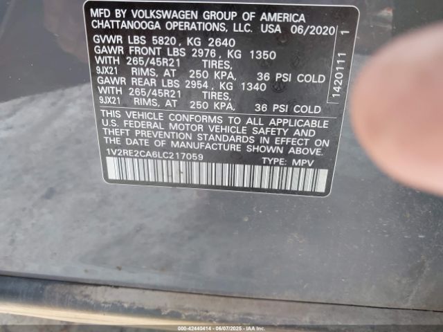 2020 VOLKSWAGEN ATLAS CROSS SPORT 1V2RE2CA6LC217059 Photo 8