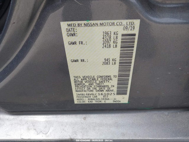 1N4BL4BV6LC161025 Nissan 2020