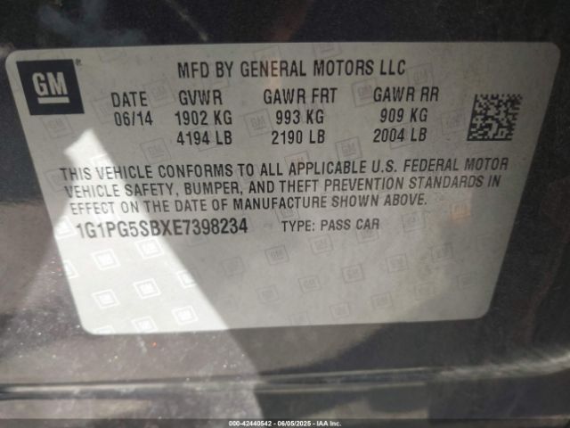 1G1PG5SBXE7398234 Chevrolet CRUZE LTZ