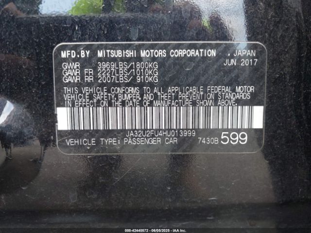 2017 MITSUBISHI LANCER JA32U2FU4HU013999 Photo 8