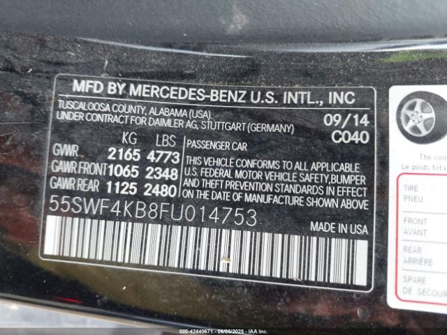 2015 MERCEDES-BENZ C 300 55SWF4KB8FU014753 Photo 8