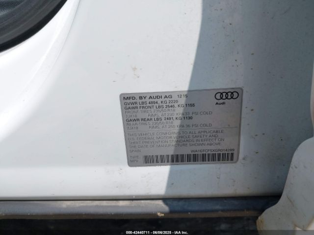 2016 AUDI Q3 WA1EFCFSXGR014289 Photo 8