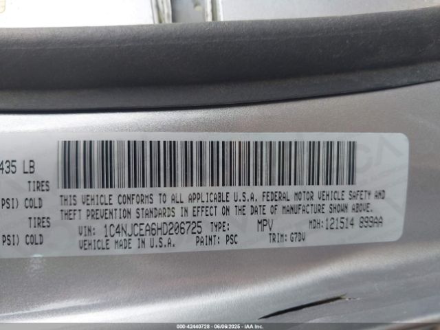 2017 JEEP COMPASS 1C4NJCEA6HD206725 Photo 8