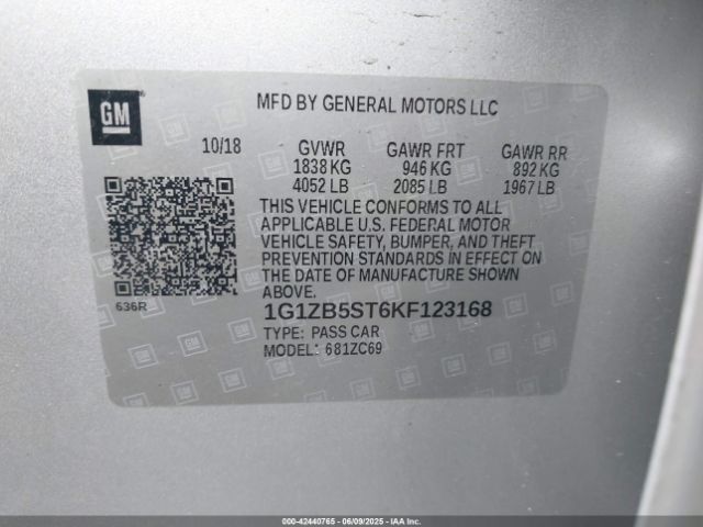 2019 CHEVROLET MALIBU 1G1ZB5ST6KF123168 Photo 8