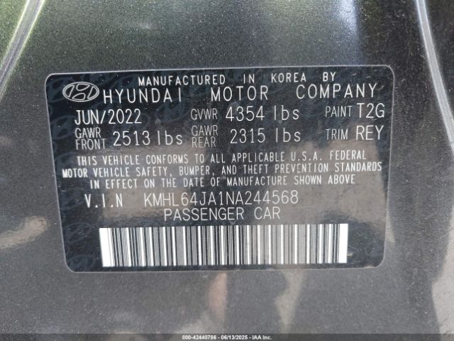 KMHL64JA1NA244568 Hyundai gdi theta iii