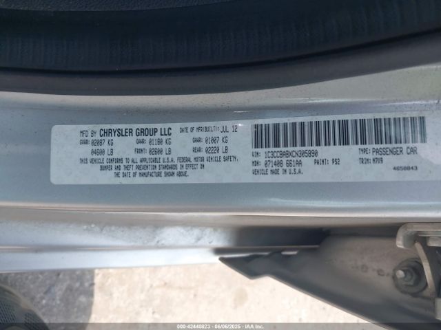 2012 CHRYSLER 200 1C3CCBABXCN305890 Photo 8