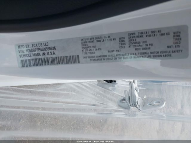 2025 RAM 1500 1C6SRFFP4SN560686 Photo 8