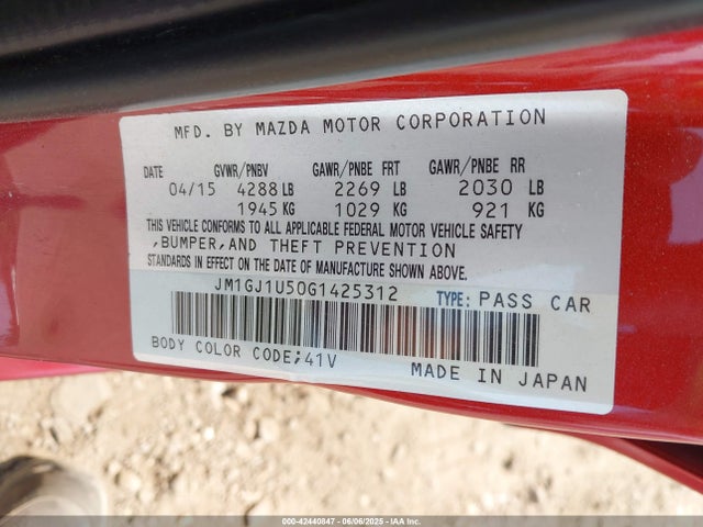 JM1GJ1U50G1425312 Mazda Mazda6 I Sport