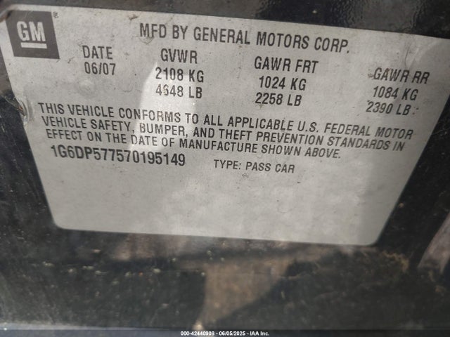 2007 CADILLAC CTS 1G6DP577570195149 Photo 8