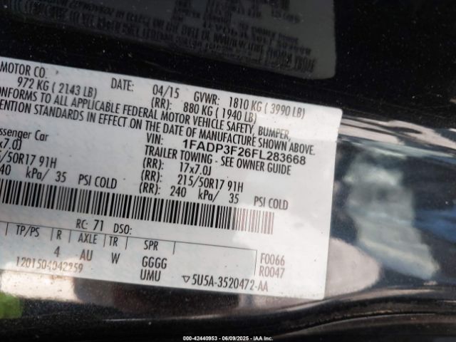 2015 FORD FOCUS 1FADP3F26FL283668 Photo 8