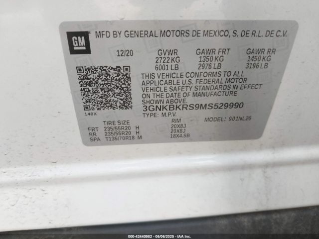 3GNKBKRS9MS529990 Chevrolet lgx