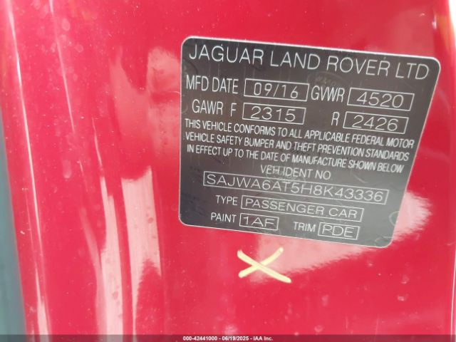 2017 JAGUAR F-TYPE SAJWA6AT5H8K43336 Photo 8