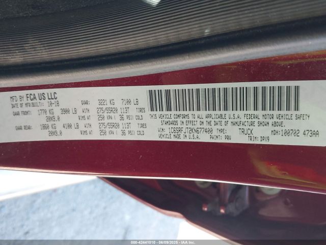 2019 RAM 1500 1C6SRFJT2KN677400 Photo 8