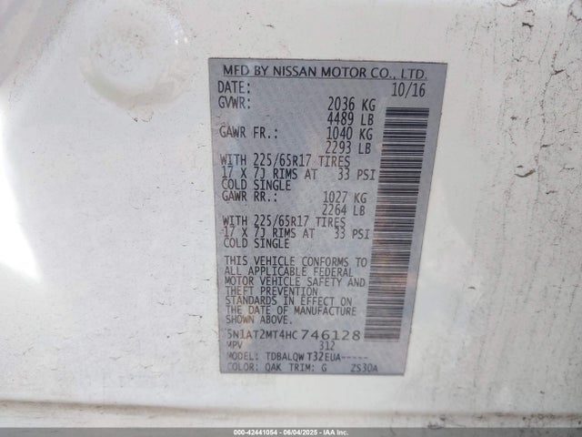 Nissan 2017 2017 5N1AT2MT4HC746128 Image 9