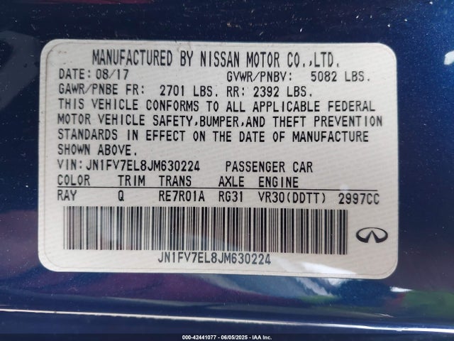 JN1FV7EL8JM630224 Infiniti Q60