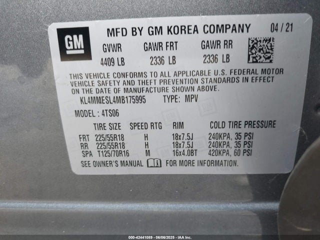 KL4MMESL4MB175995 Buick l3t - l3, sidi, vvt, alum