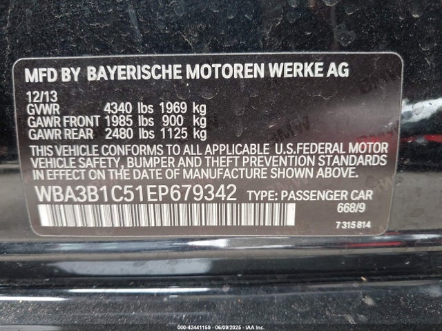 WBA3B1C51EP679342 BMW 320i